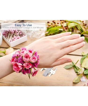 Silk Flower Corsage Bracelet For Groom Ceremony Bride, 13cmx7cm Multi-color  Men Boutonniere Buttonhole | Fruugo UK