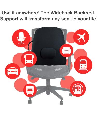 ObusForme Wideback Backrest Support | Portable Lumbar & Seat Cushion for Comfort & Posture | International Shipping Available - Buy Online on GoSupps.com