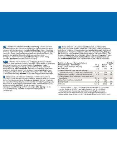 Easis Cocoa Biscuits - Sugar-Free Vanilla Cream Snacks Crispy Double Cookies Individually Packaged 4x4 (16-Pack) - Buy Online on GoSupps.com