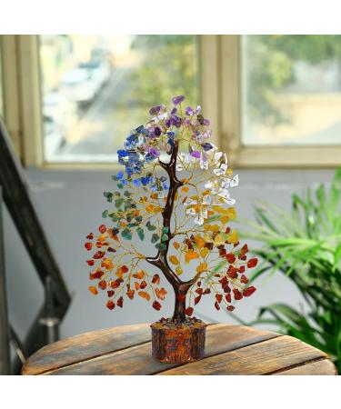 Seven Chakra Tree of Life Necklace with Healing Stones - Feng Shui Money Tree Pendant for Mother's/Father's Day - Buy Online on GoSupps.com