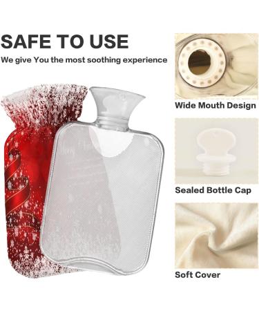 Buy KCLDECI 2L Hot Water Bottle with Cover - Christmas Tree Stars & Snowflakes | Foot Warmer & Pain Relief | Ideal Hot & Cold Therapy - Buy Online on GoSupps.com