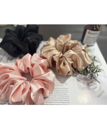Women Girls Large satin Scrunchies XL Silk Jumbo Scrunchie for Thick long Hair Oversized Giant Scrunchy Hair Ties Bright1 - Buy Online on GoSupps.com