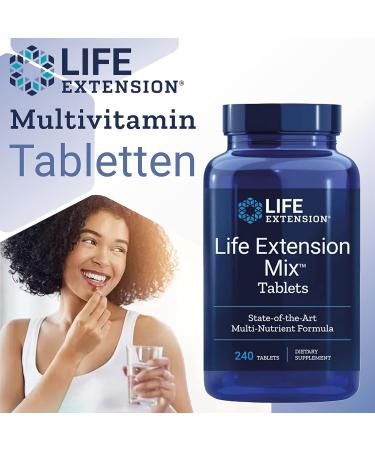 Buy Life Extension Multivitamin Mix 240 Tablets - Gluten Free Non-GMO & Lab Tested - International Shipping Available - Buy Online on GoSupps.com