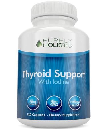 Thyroid Support Supplement 120 Capsules  Satisfaction Assured  100 More Than Other Brands - Natural Thyroid Supplement with Iodine - Energy Metabolism  Focus Formula Made in USA Non GMO