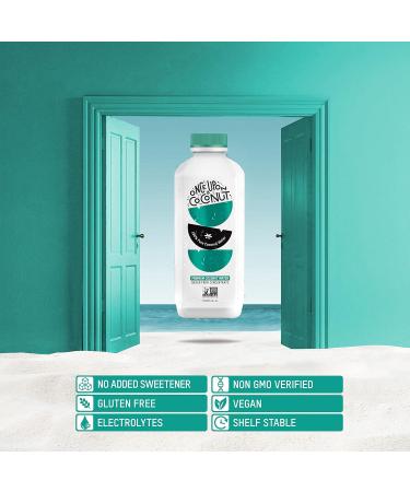 Once Upon a Coconut 100% Pure Coconut Water 1L - Low Calorie All-Natural Drink with Electrolytes - No Added Sugar or Sweeteners - Non-GMO - Gluten-Free - Pack of 12 (each 33.8 fl oz) 999.59 ml (Pack of 12) - Buy Online on GoSupps.com