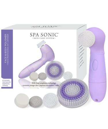 Spa Sonic Skin Care System Face and Body Polisher Professional Kit Lavender