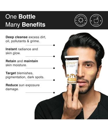 Soulflower Kumkumadi Face Wash - Natural Glow Hydration & Deep Cleanse | 100% Vegan Paraben-Free Enriched with Aloe Vera Saffron & Turmeric - 100ml - Buy Online on GoSupps.com