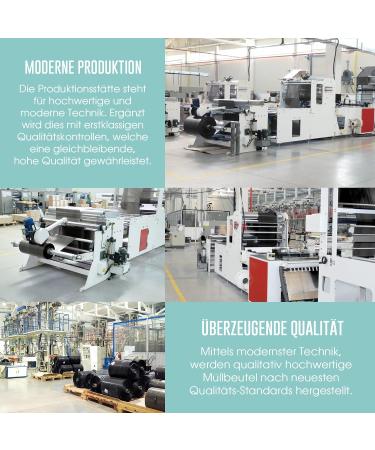 Eles Vida 240L Heavy-Duty Garbage Bags - XL Tearproof Black Waste Bags (10 per Roll) for Industrial Use - Buy Online on GoSupps.com