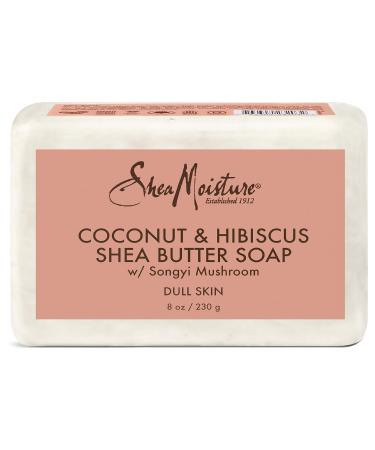Sheamoisture Bar Soap for Dull  Dry Skin Coconut and Hibiscus Sulfate Free Soap Bar 8 oz coconut and hibiscus 8 Ounce (Pack of 1) - Buy Online on GoSupps.com