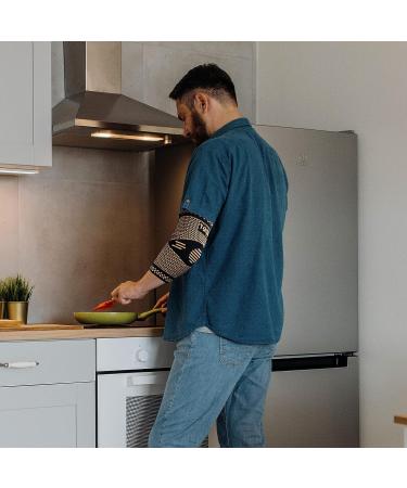 Copper Elbow Sleeve for Tendonitis, Tennis Elbow, Arthritis - Elbow Compression Brace for Pain Relief - Medium Gold&Black | Men & Women - Buy Online on GoSupps.com