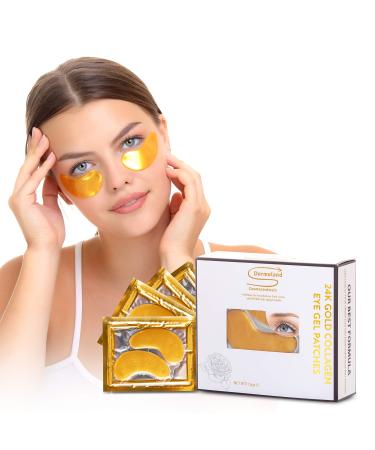 Under Eye pads - Undereye Gel Patches for Puffiness - Eye Mask for Dark Circles - Hyaluronic Acid Eye Mask- Collagen Eye Pads 24k Gold Anti Wrinkle Treatment  Hydrogel Gold Eye Patches15 Pairs white