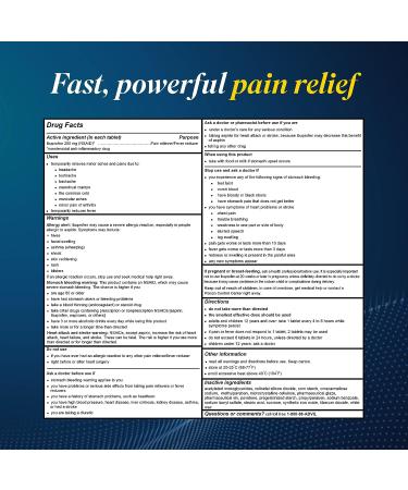 Advil Pain Reliever: Ibuprofen 200mg Tablets for Headache, Backache, Menstrual & Joint Pain - 24 ct - Buy Online on GoSupps.com