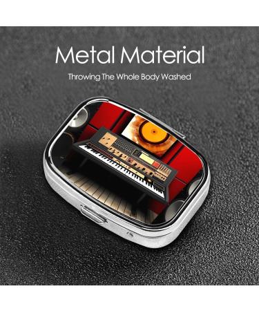 Music Studio Printed Square Pill Box | Portable Travel Medicine Organizer - Buy Online on GoSupps.com