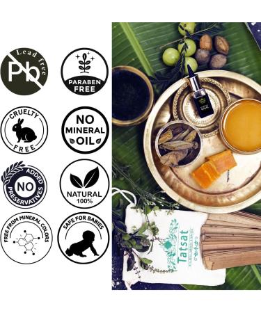 TATSAT-WELLNESS THROUGH AYURVEDA Kh l avec herbes pures suie m dicale et ghee de vache Desi | Sans danger pour les b b s | Test en laboratoire | Sans conservateurs | Noir finition mate (1 pi ce - Buy Online on GoSupps.com