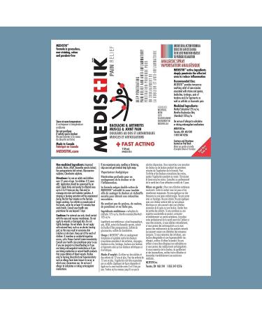 MEDISTIK Spray 118ml - Fast Acting Extra Strength Pain Relief for Backache, Arthritis, Muscle & Joint Pain - Buy Online on GoSupps.com