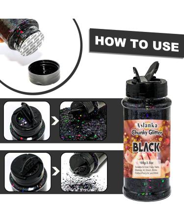 Holographic & Black Glitter for Face Body Nails | Premium Makeup & DIY Sparkle - Buy Online on GoSupps.com