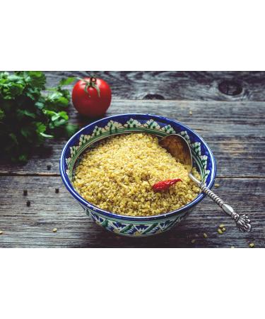 Organic Bulghur Wheat-Certified Organic Non-GMO Vegan No Additives No Preservatives Resealable Bag by Thames Organic 1kg - Buy Online on GoSupps.com