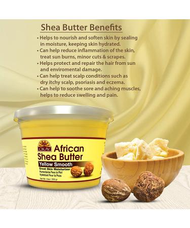 Okay Pure Naturals Yellow Shea Butter 13 oz - Premium African Skin Moisturizer - Buy Online on GoSupps.com
