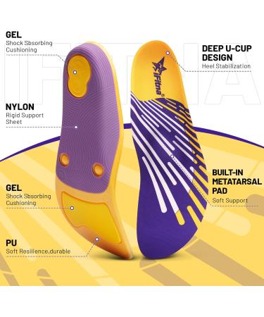 IFITNA Plantar Fasciitis Relief Gel Insoles for Men & Women | Metatarsal Pain Arch Support Inserts for Flat Feet Size 10 | Comfort for Standing All Day - Buy Online on GoSupps.com