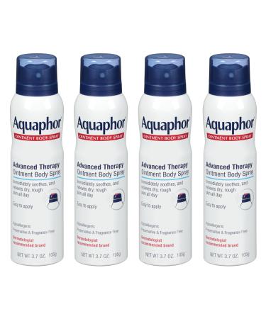 Aquaphor Ointment Body Spray - Moisturizes and Heals Dry Rough Skin - 3.7 oz. Spray Can 4 Pack 14.8 Ounce (Pack of 1) 4 Pack(3.7 oz)
