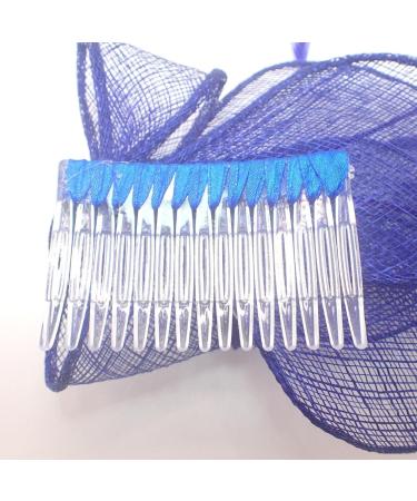 Topkids Accessories Fascinator Hair Slide Hair Comb Sinamay Fascinators Wedding Hair Slides Weddings Hairpiece Royal Ascot Hat On Clear Comb For Women Ladies Girls (Royal Blue) - Buy Online on GoSupps.com