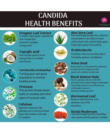 Abundant Life Wellness Candida Support - Aids Digestion Intestinal Issues - 180 Capsules - by Dr. Valerie Nelson - Buy Online on GoSupps.com