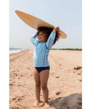 Leveret Long Sleeve Baby Boys Girls Rash Guard Sun Shirt UPF 50+ (12M-5T) Blue - Buy Online on GoSupps.com
