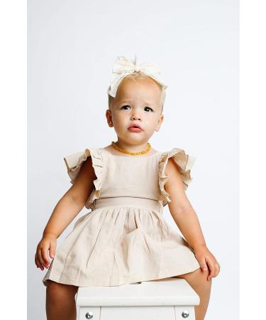 California Tot Big Girl's Mixed Bow Clips - Golden Straw Set of 4 | Cute and Stylish Hair Accessories - Buy Online on GoSupps.com