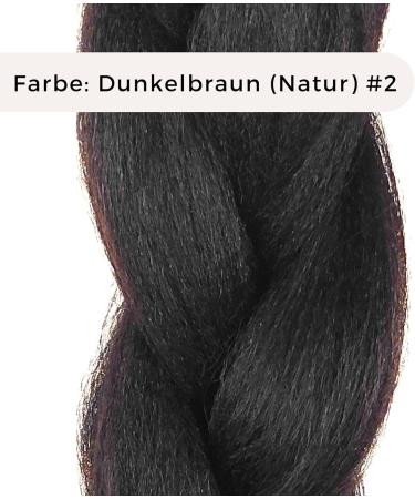 Synthetic hair for braiding in dark brown (natural brown) - ideal for rastas - Buy Online on GoSupps.com