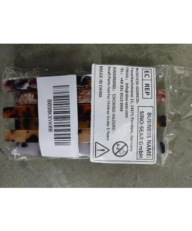 6 Pcs Automatic Acetate French Hair Clips - Rectangular Acrylic Ponytail Holders for Medium & Thick Hair - Buy Online on GoSupps.com