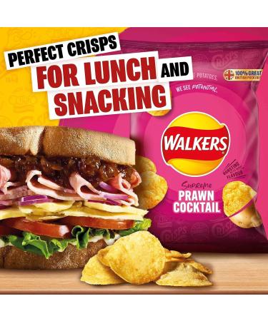 Walkers Prawn Cocktail Crisps 32x32.5g (Wholesale Box) - Buy Online on GoSupps.com