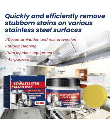 Joyoasis Stainless Steel Cleaner Joyoasis Stainless Steel Clean Wax magical nano-technology stainless steel cleaning paste-surface safe no residue (2pcs) - Buy Online on GoSupps.com