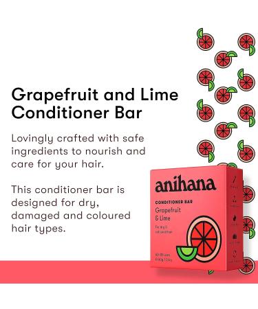 ANIHANA Grapefruit and Lime Conditioner Bar - Softens Dry, Damaged, and Colored Hair - 2.1 oz (Up to 80 Uses) - Buy Online on GoSupps.com