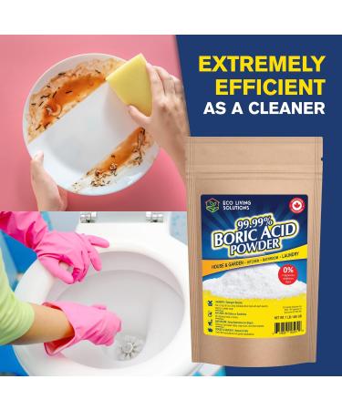 99.99% Pure Boric Acid Powder – Horticultural Use Multi-Purpose Cleaner Laundry & Bathroom Additive - Commercial Strength 15 Oz - Buy Online on GoSupps.com