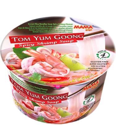MAMA - Instant Rice Noodles Tom Yum Goong Bowl - Multipack (6 X 70GR) Bowl Noodles Tom Yum Goong 280 g (Pack of 6)