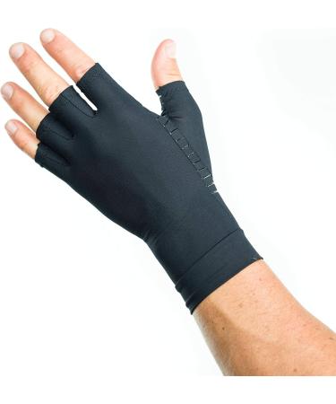 Arthritis Compression Gloves for Pain Relief - Copper Infused Fingerless Design for Men & Women - Carpal Tunnel & Computer Typing (Large - Buy Online on GoSupps.com