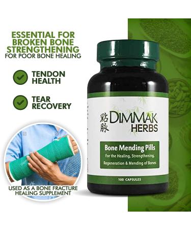 Dimmak Herbs Bone Mending Pills - Chinese Medicine Supplement for Bone Fracture Healing and Strengthening - 100 Capsules - Buy Online on GoSupps.com