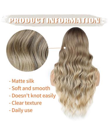 Faelbaty Long Curly Blonde Ombre Wig for Women | Natural Cosplay Wig with Ponytail | Perfect for Girls - Buy Online on GoSupps.com