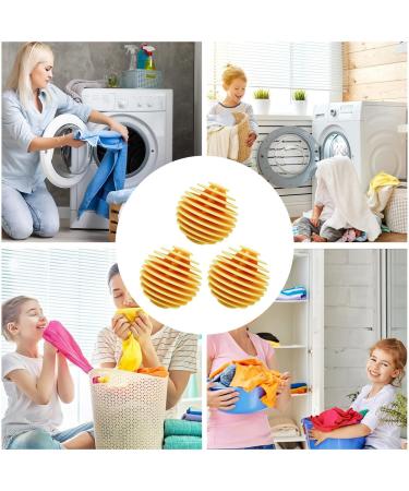 Washing Machine Balls Soft Washing Balls 3 Pcs Machine Ball Softener Tpr Reusable Laundry Balls Quick Drying Washing Balls Deep Cleaning Machine Balls Laundry Softener Balls Yellow - Buy Online on GoSupps.com