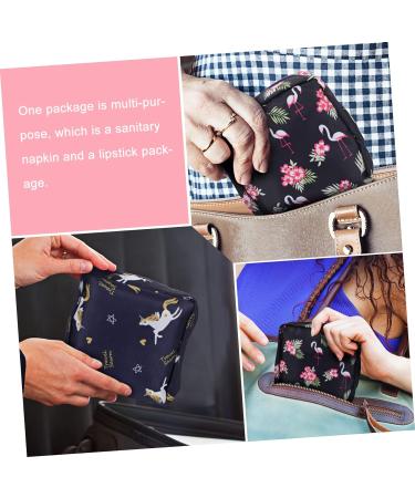 4pcs Menstrual Pad Bags & Coin Purses Set for Women - Portable Tampon Holder & Napkin Storage Bag - Buy Online on GoSupps.com