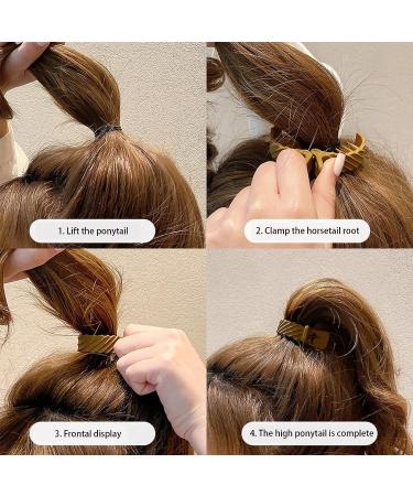 Premium Twill High Ponytail Gripper Hair Clips for Women - 4 Pcs Set | Hairpin Shark Clips for Thick Long Hair | Hair Accessories - Buy Online on GoSupps.com