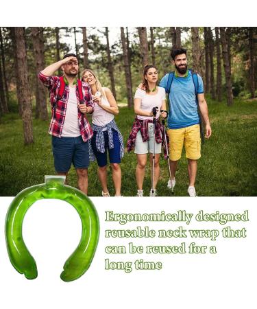 Cooling Neck Tube Wrap | Wearable Cooling Neck Tube Device | Wearable Cool Neck Wraps for Hot Weather Body Cooling Neck 3 Colors Shuying Light Green - Buy Online on GoSupps.com