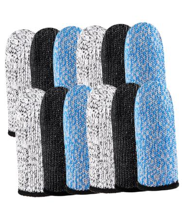 6 Pair Finger Cots Sewing Finger Reusable Finger Sleeves Fingertip Protective Sleeves Finger Covers Portable Hppe High Strength Polyethylene Thumb Sleeve Men and Women
