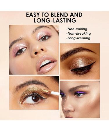 /L Liquid Eyeshadow Glitter Eyeshadow Set Glitter Smoky Light Makeup Eyeshadow Waterproof Long-Lasting Eyeshadow for Holiday Makeup Easy to use - Buy Online on GoSupps.com