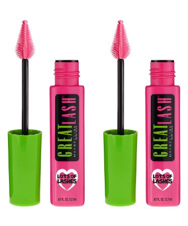 Maybelline New York Great Lash Lots Of Lashes Washable Mascara, Blackest Black, 0.86 fl oz, 2 Count 2 Count LOTS OF LASHES WASHABLE BLACKEST BLACK - Buy Online on GoSupps.com
