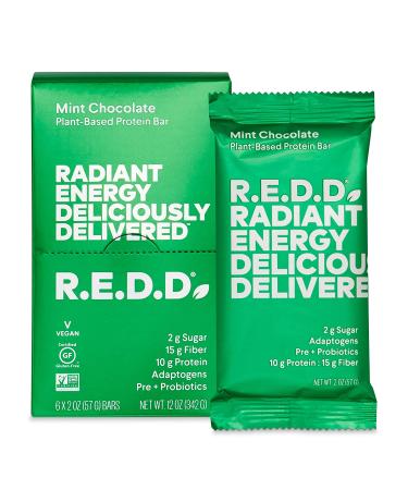 R.E.D.D. Bar Vegan Protein Mint Chocolate - Low Sugar  Gluten-Free (6 Bars) - Buy Online on GoSupps.com