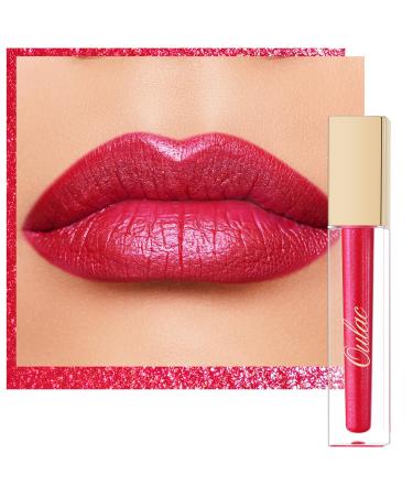 Oulac Rouge L vres M tallique Brillant 2-in-1 Rouge L vres Longue Tenue& paupi res Paillet Lip Stain Hautement Pigment Waterproof Vegan Gloss L vres Maquillage Femme Fille MD07 MD07 She's A Lover