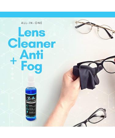Anti-Fog 6oz Spray for Large Surfaces | Lens Cleaner for Glasses, Goggles, and More | Includes Microfiber Cloth | 6 Fl Oz Pack - Buy Online on GoSupps.com