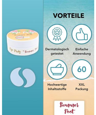 Premium Summer Foot Eye Pads Gold Edition | Anti-Dark Circle & Anti-Fold Care - 60 Dermatologically Tested Eye Pads - Buy Online on GoSupps.com