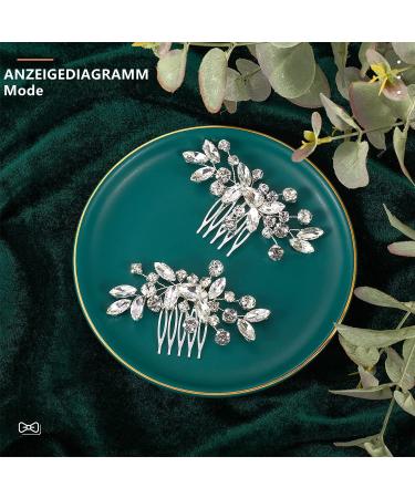 Norhogo Bride Wedding Hair Jewelry | Crystal Flower Headdress & Accessories for Women and Girls (Silver) - International Shipping Available - Buy Online on GoSupps.com